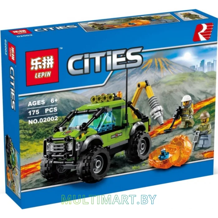 Конструктор Lepin 02002 Грузовик исследователей вулканов (175 деталей)